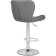 Barrier stool Porch metal/eco -leather, chrome/gray 47x53x89 cm