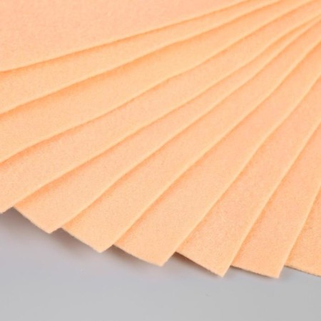 Soft felt "peach" 1 mm (set of 10 sheets) A4 format format-3