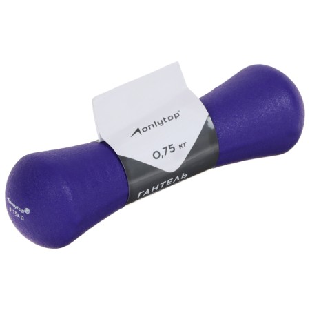 Neoprene dumbbell, 0.75 kg, purple color