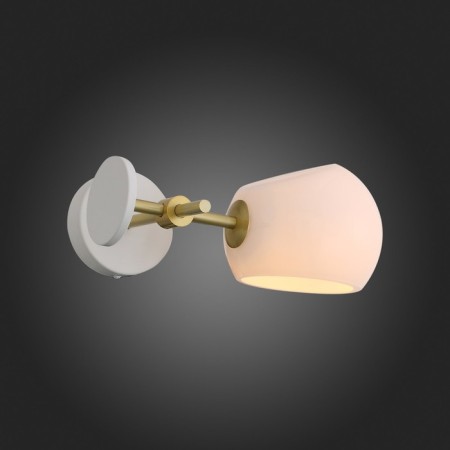 Sconces st. SL434.501.01. Calmare. 1x40 W, E14, 32.2x15 cm, white color-4