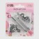Installation buttons, alpha (S-shaped), d = 13 mm, 6 pcs, with the installer, silver color