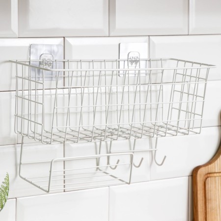 Basket on Velcro of the Dolyan, 37.5 × 15 × 22 cm, white color-1