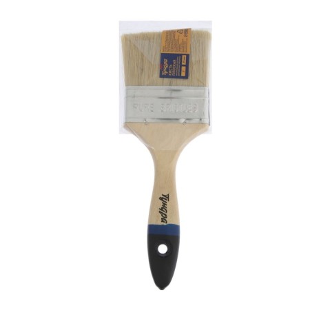 Brush flat tundra, natural bristles, wooden handle, 3 ", 75 mm-4
