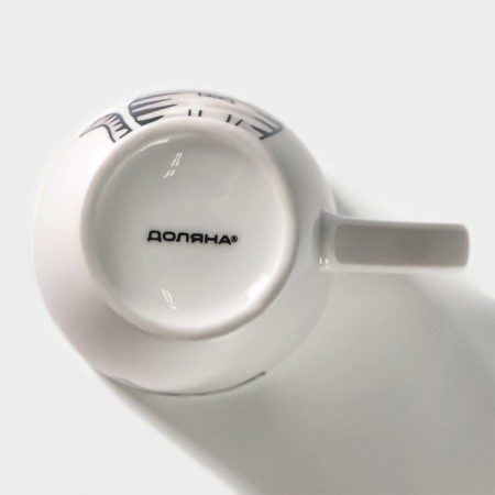 Porcelain share mug "Kis-kis-Mau", 350 ml, white color-3