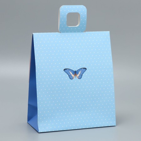 Gift package with a mold valve, packaging, "flowers", 23 x 27 x 11.5 cm-4