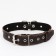 Collar leather reinforced with a kapron with a half-ring, 62 x 3.5 cm, Osh 33-60 cm, brown