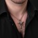 Unisex "Cross" with a skull, the color of black silver, 60 cm