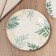 Ceramic “Leaves” plate, 20 cm, white color