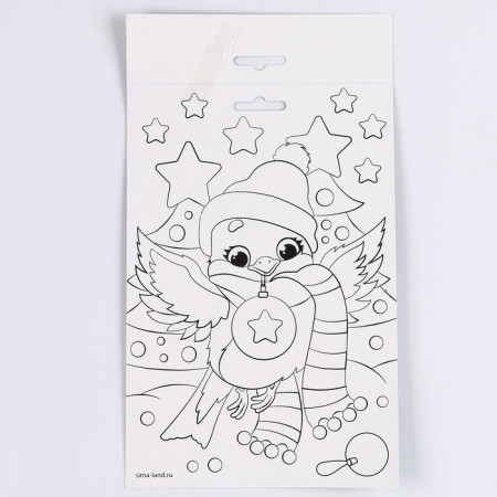 New Year's set for creativity. Application by foil "New Year! Bullfinch"-5
