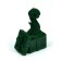 Interior candle in the box "Snake with a gift", green 77 x 61 x 35