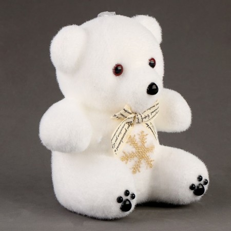 A toy made of foam "Bear" with a snowflake, 13 cm-1