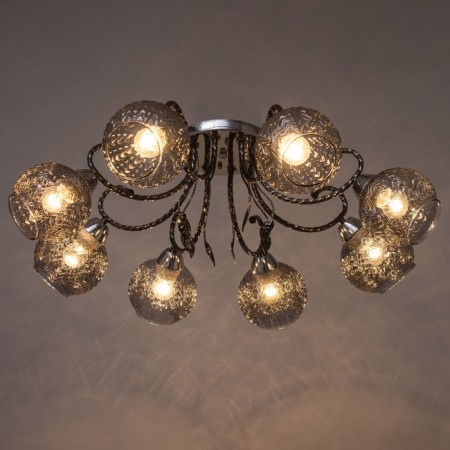 Teresa chandelier 8x40W E27 chrome, black chrome 74x74x22cm-2