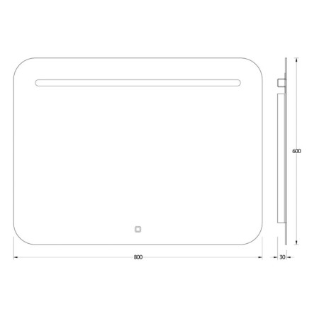 Evororm mirror, built into the LED, touch switch, 6.5W, 80x60 cm, neutral white-1