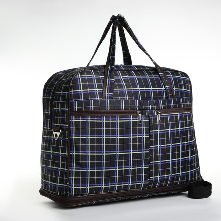 Road bag with lightning, with an increase, a long belt, the color is black
