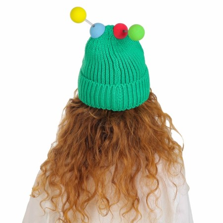 Carnival hat "Eye-player" with horns of pr 56-58, green color-3