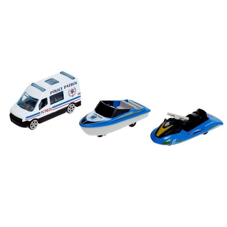 Parking "Police boat", with cars, light and sound effects-12