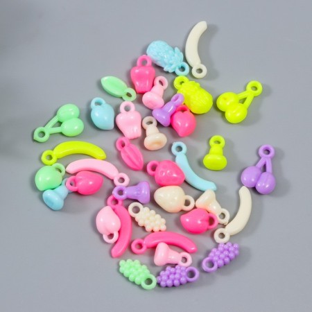 Decor for creativity plastic "Fruits. Pastel colors" pastel 15 g 1.8 cm