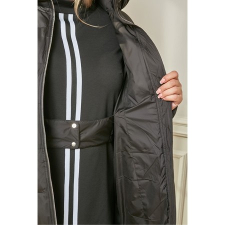 Female coat, size 56, black color-4