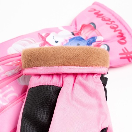 Baby gloves, pink color, size 14 (4-6 years)-2