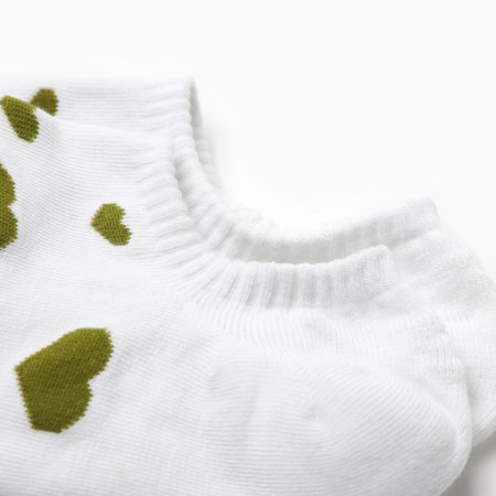 Women's socks minku "heart", white color, size 36-37 (23 cm)-1