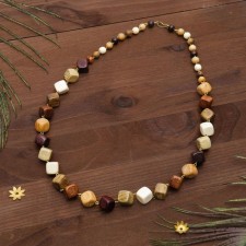 Handmade beads, wooden 