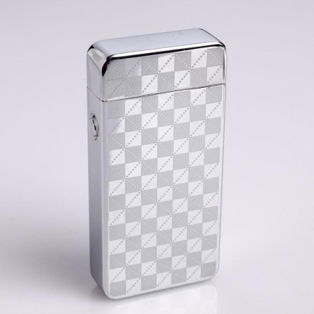 Electronic lighter, arc, usb, 3.5 x 7 cm, silver pattern-1