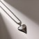 Pendant "Heart" elongated, color silver, 70 cm