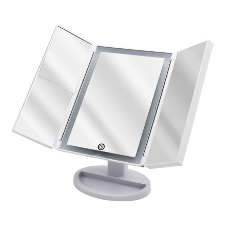 Cosmetic desktop mirror Vivian M 1x/2x/5x-lucid, LED sensor, USB, white