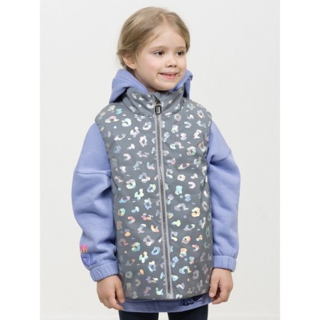 Vest for girls, height 116 cm, silver color-1