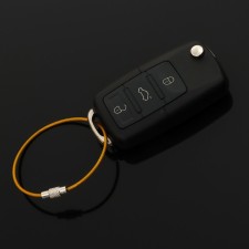 TORSO keychain, steel cable, 15 cm, yellow