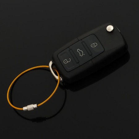 TORSO keychain, steel cable, 15 cm, yellow