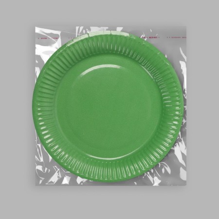 Demolis -plate plate plate plain, green color (18 cm)-5