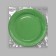 Demolis -plate plate plate plain, green color (18 cm)