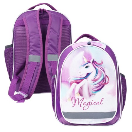 School backpack, 37 x 27 x 16 cm, ergonomic back, calligrata b magic unicorn-5