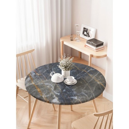 Tables on the table “Lives on granite”, round, oxford, elastic band, size 120x120 cm, diameter 75-100 cm-2
