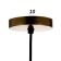 Lamp Bayerlux 1240/1 E27 40W gold 26x26x15.5-115.5 cm