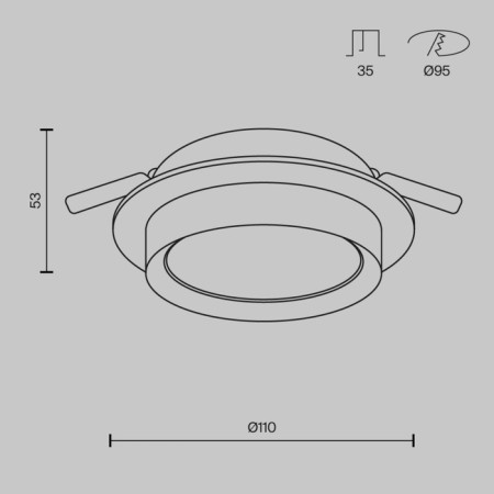 Building lamp Technical DL086-GX53-RD-BG, GX53, 1x15 W, 110x110x53 mm, black with gold-7