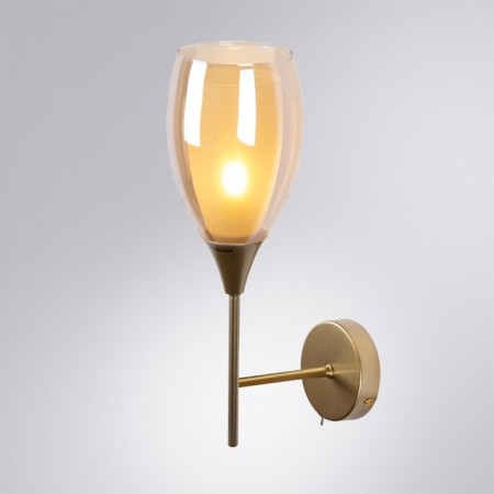 Sconces Arte Lamp Barry A7951AP-1GO, E14, 40 W, 12x18x38 cm, golden-1