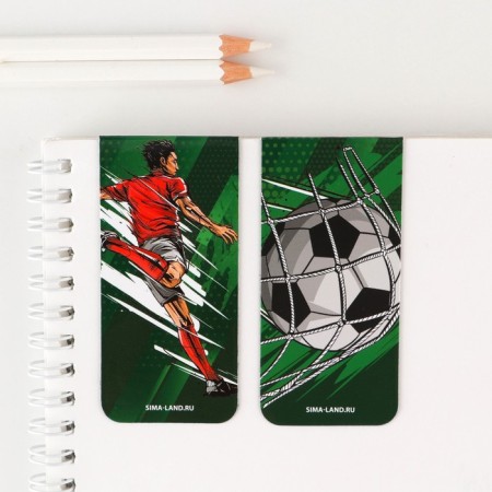 Set of magnetic bookmarks 2 pieces "Football"-3