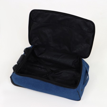 Small suitcase, 20 "," Factory Cartes ", lightning department, external pocket, 2 wheels, blue color-6