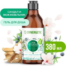 Гель для душа SYNERGETIC, биоразлагаемый, со вкусом сандала и ягод можжевельника, 380 мл