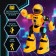 Robot radio -controlled "cyber bot", light and sound effects, yellow color