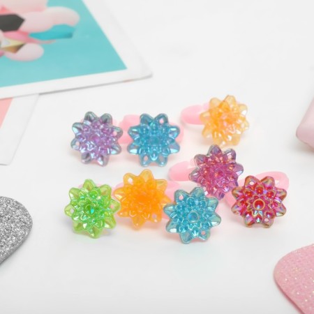 Children's ring "chosen" shine of asterisks, color mix, dimensionless