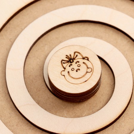 Puzzle interhemispheric board Large "Spirals Curls"-6