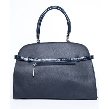 Bag Female natural suede, blue 35x13x25 cm-1