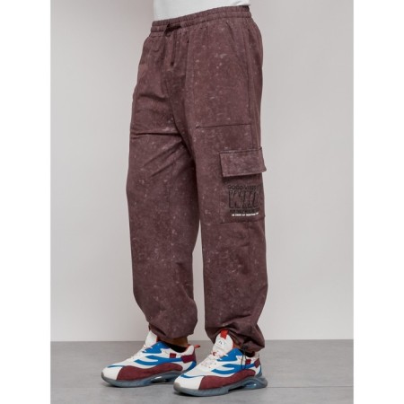 Sports male trousers, size 50, brown color-7