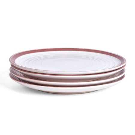 Set of plates Arya Home Stoneware, D = 26.3 cm, 4 pcs, brown color-1