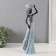 Polystone souvenir "African with a plate on his head" White with a blue 10.5x6.5x33 cm