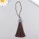 Decor for creativity textiles "The brush of the padishah" topics. Brown set 2 pcs 9x1 cm