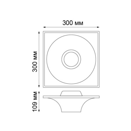 Lamp Cail, 50 W, GU10, white color, D = 305mm-2